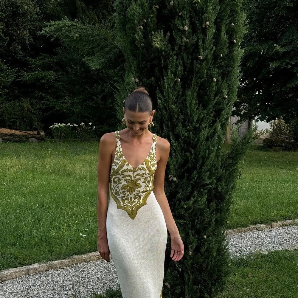NWT | Savannah Morrow Bruna Sicilian Viscose Maxi Dress ($560 MSRP) - Picture 6 of 7